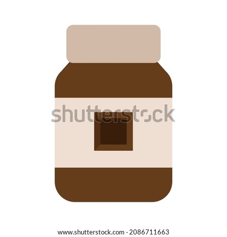 a jar of chocolate clip art vector illustration