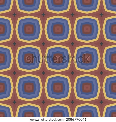 Strict geometric seamless pattern in dark colors. Vector illustration for print, fabric, cover, packaging, interior decor, blog decoration and other your projects.