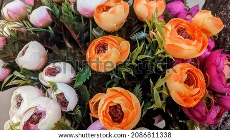 Beautiful bouquet of flowers close up