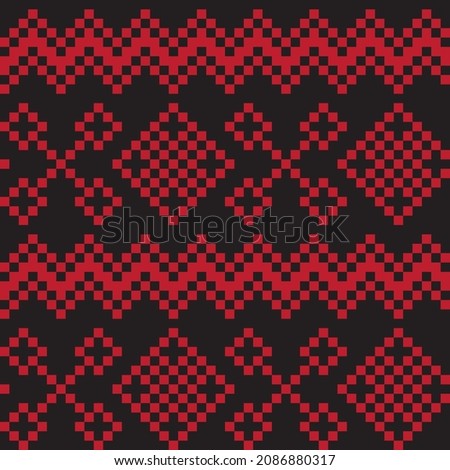Christmas fair isle pattern background for fashion textiles, knitwear and graphics