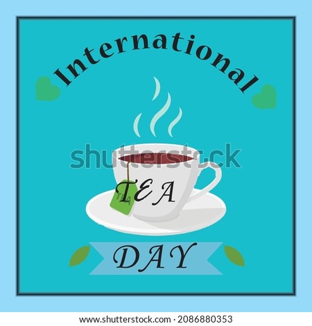 International tea day. Logo icon vector template. 