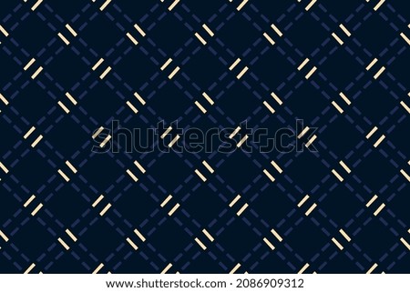 Modern masculine common geometric motif twist squares pattern abstract continuous background. Small linear element modern lux fabric design textile swatch ladies dress, man shirt all over print block. Royalty-Free Stock Photo #2086909312