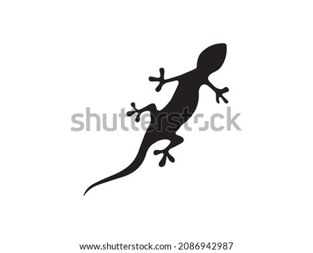 lizard silhouette logo vector illustration