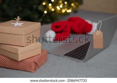 Online holiday shopping concept. Winter holidays sales. High quality photo