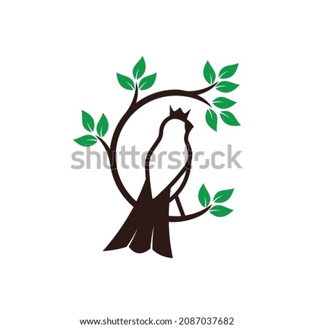 Logo vector for queen bird