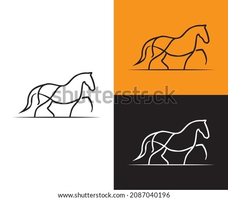 Creative Horse Elegant Logo Symbol Design