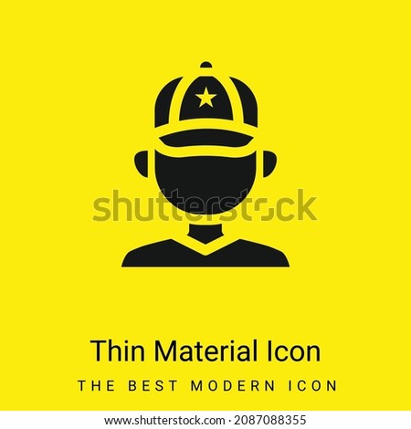 Baseball Player minimal bright yellow material icon