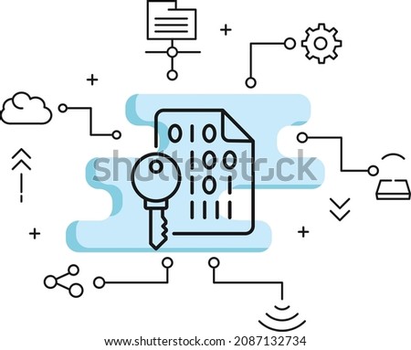 Client Secret Certificate Sign, Public and Private API key encryption Concept, Secure Hash Algorithm Vector Icon Design, Cloud computing and Web Hosting services Symbol, RSA stock illustration Royalty-Free Stock Photo #2087132734