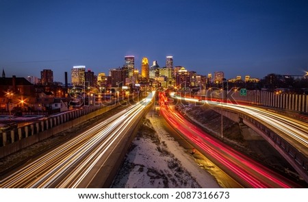 Minneapolis Skyline on a Winter Night