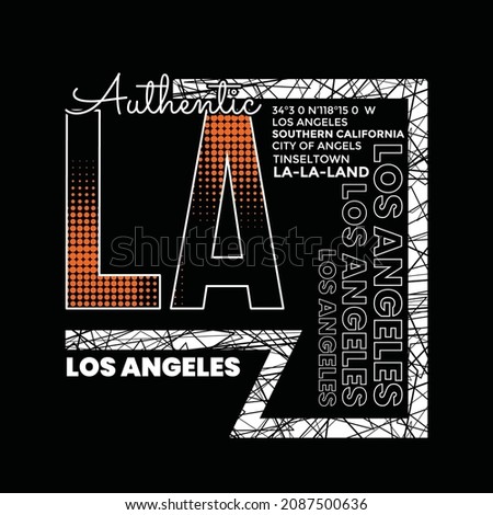 Los Angeles typography graphic design in vector illustration.tshirt,print and other uses