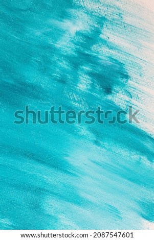 creative background, a spot of heavenly colored primer rubbed on the surface of a linen canvas, temporary object, close, toning 