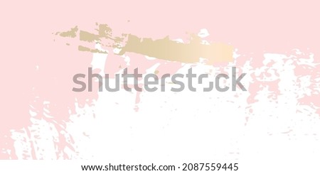 Abstract vector grunge patina effect pastel colored gold  texture. Isolated paint strokes under clipping mask for easy editing. 