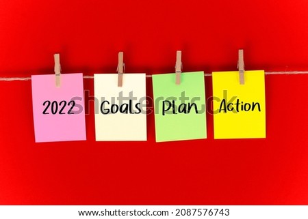 2022 action plan. new year new goals background.