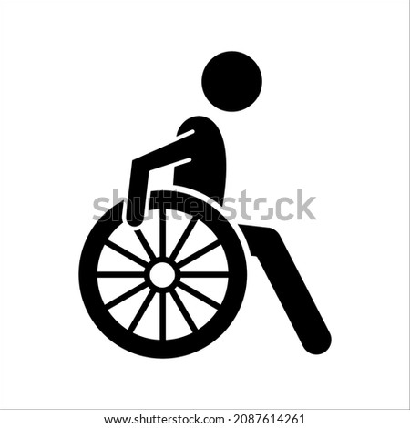 Disabled Handicap Icon. vector illustration on white background. eps 10
