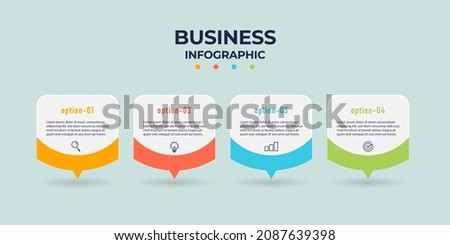 vector design info graphic template four options or steps. Royalty-Free Stock Photo #2087639398