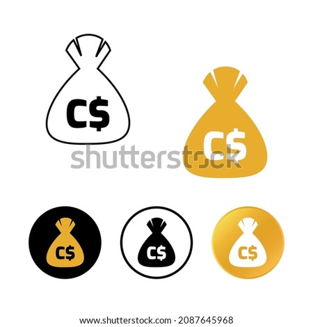 Abstract Canadian Dollar Money Bag Icon
