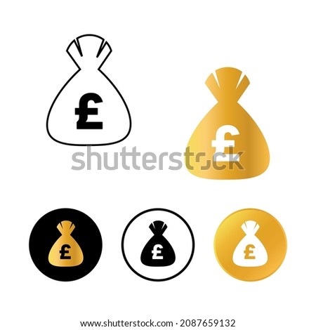 Abstract Pound Money Bag Icon