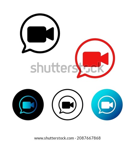 Abstract Video Chat Icon Illustration