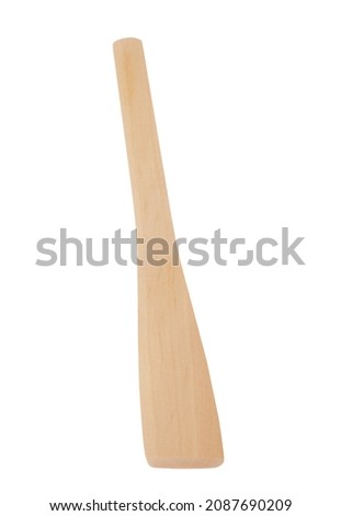 Wooden spatula isolated on white. Kitchen utensil Royalty-Free Stock Photo #2087690209