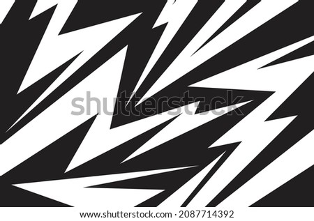 Abstract black and white background with spikes and zigzag line pattern  Royalty-Free Stock Photo #2087714392