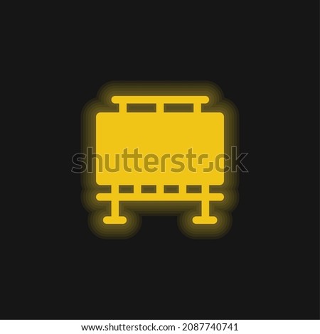 Billboard yellow glowing neon icon