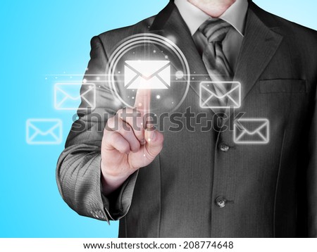 Businessman email concept