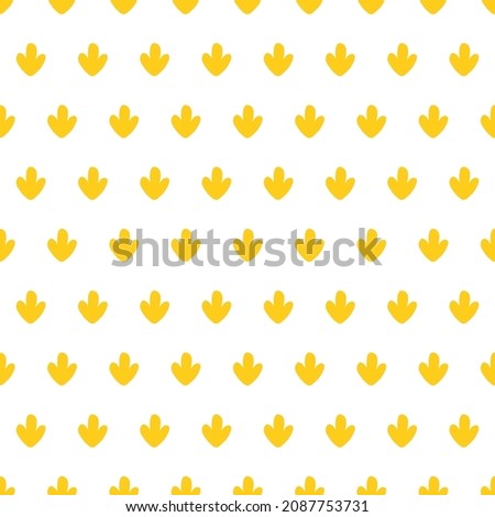 White seamless pattern with yellow cactus.