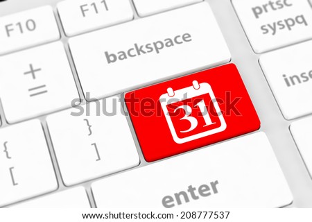Calendar Icon on Computer Keyboard