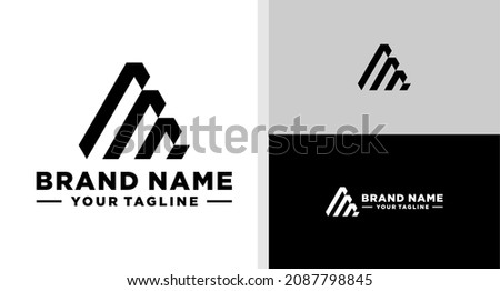 TRIANGLE LOGO GRAPHIC CHART NEGATIVE SPACE EDITABLE