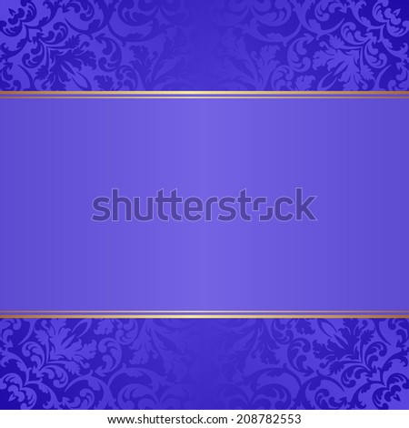 blue background with floral ornaments