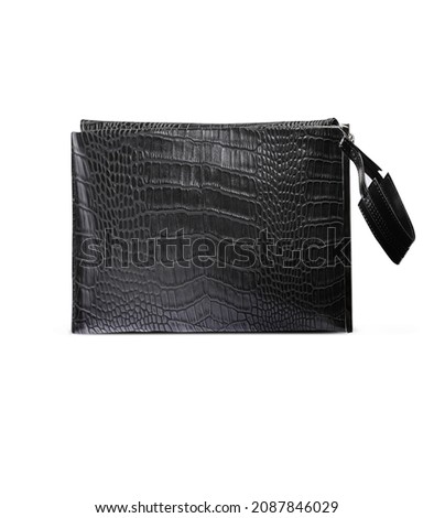 Black bag isolated on a white background with a clipping mask