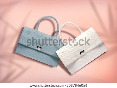 Handbags isolated on a white background with clipping mask