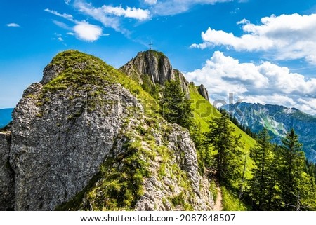 view at the Mountain Tegelberg near Fuessen - Bavaria Royalty-Free Stock Photo #2087848507