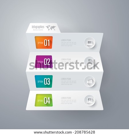 Abstract 3D digital illustration Infographic. Vector illustration can be used for workflow layout, diagram, number options, web design.