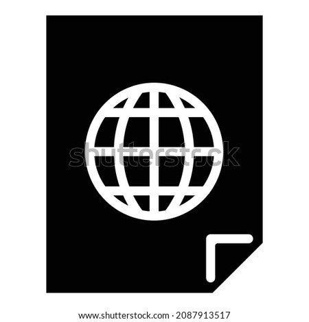 World Globe File Flat Icon Isolated On White Background