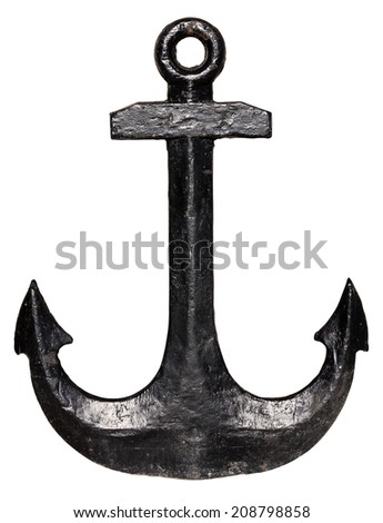 Old anchor isolated on white Royalty-Free Stock Photo #208798858