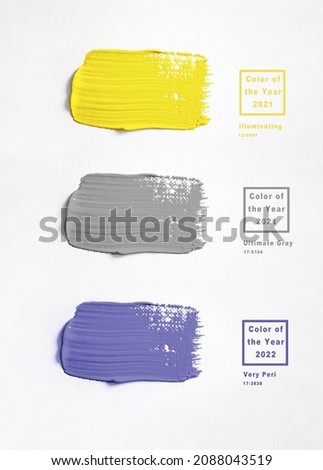 color oil paint stroke on white background. New 2022 trending PANTONE 17-3938 Very Peri color
