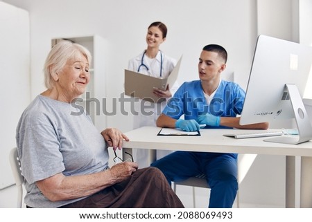 elderly patient hospital examination professional advice