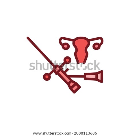 Cystoscopy line icon. Outline pictogram for web page.