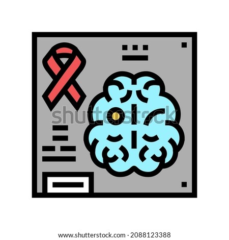 neuro-oncology researching color icon vector. neuro-oncology researching sign. isolated symbol illustration
