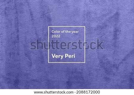 Card with color Very Peri color of the year 2022 on white background