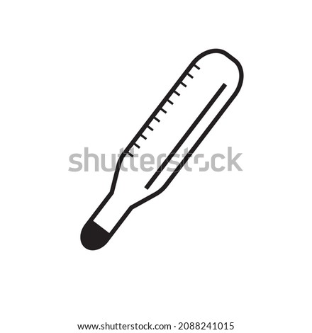 Thermometer medical equipment icon vector file.
