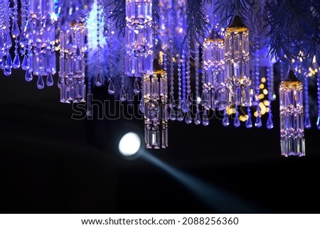 The wedding lights, in the ceremony hall