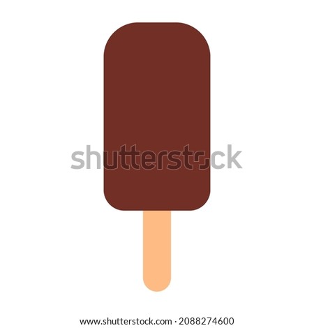 ice cream covered with chocolate clip art vector illustration