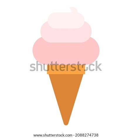 waffle cone ice cream clip art vector illustration