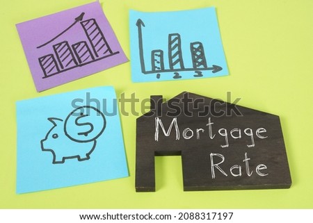 Mortgage Rate is shown on a business photo using the text