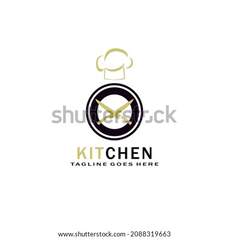 Kitchen logo. Restaurant and food logo icon. Vector illustration template design