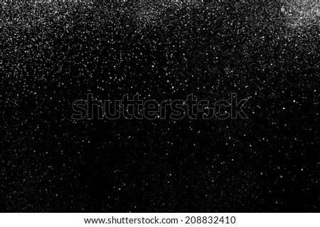 Abstract water spray on a black background