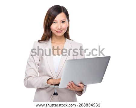 Business woman use notebook computer