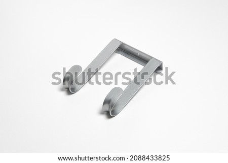 Wall Hook hangers isolated on white background.High resolution photo isolated on white background.High resolution photo.Top view. Mock-up.